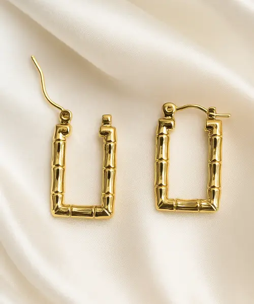 Bold Bamboo Hoop Earrings