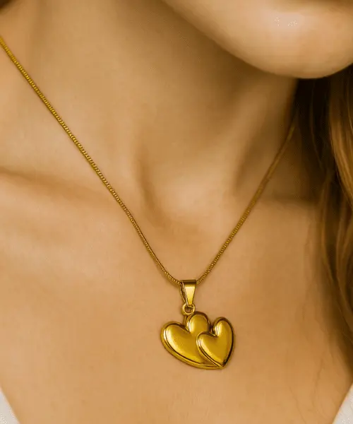 Couple Hearts Necklace For Women
